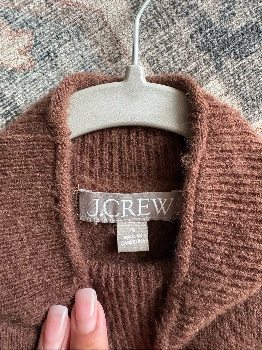 J Crew Rollneck brown sweater in Supersoft yarn BD613 size medium